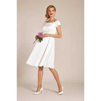 Těhotenské šaty Tiffany Rose Těhotenské svatební šaty krátké Aria smetanové Barva: Ivory - smetanová, Velikost: 4 EU 42-44, Materiál: Mikro-modal