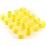 Silikonové krytky na šrouby kol 17 mm žluté