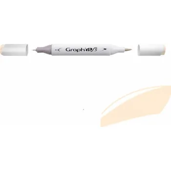 Lihová fixa GRAPH'IT oboustranná Brush & Chisel, Cream