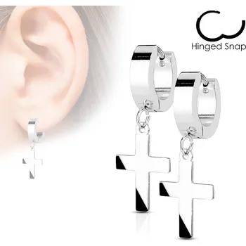 Náušnice Steel Edge Náušnice kroužky z chirurgické oceli 2079 Barva: Steel