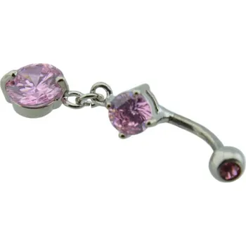 Piercing Doria Piercing do pupíku z oceli stříbrný D073