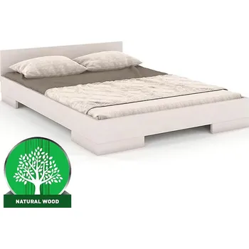 Postel Dřevěná buková postel Skandica Spectrum Nízký 90x200 Bílý