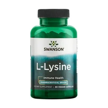 Swanson L-Lysine Doplněk stravy s L-lysinem 90 ks, vegetariánská kapsle, 500 mg