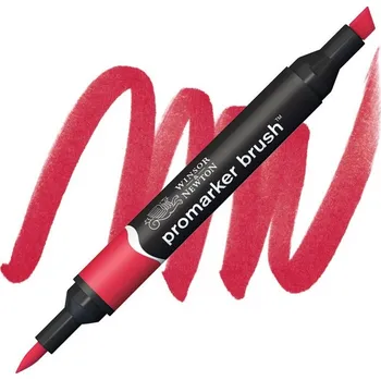 Lihová fixa WINSOR & NEWTON Promarker Brush & Chisel, BERRY RED (R665)