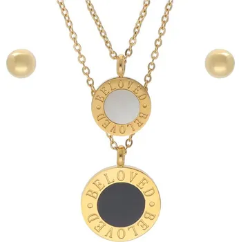 Souprava šperků Doria Set šperků z oceli zlatý B136