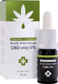 CBD Cannabis Clinical Plné spektrum CBD olej 5 % 10 ml