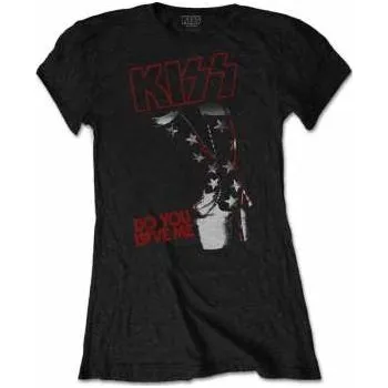 Merch Kiss: Dámské Tričko Do You Love Me M