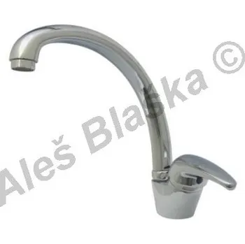 Vodovodní baterie TOP 1248 vodovodní baterie páková stojánková dřezová s otočným J ramínkem - CHROM TOP1248