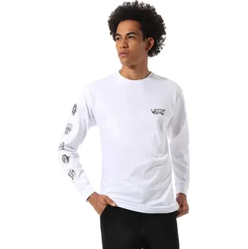 VANS triko - Mn Rowan Zorilla Faces Ls White (WHT)