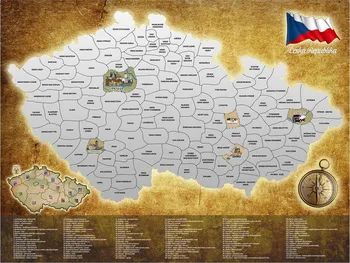 Plakát Alum Česká republika stírací mapa 80 x 60 cm