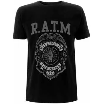 Pánské oblečení Merch Rage Against The Machine: Tričko Grey Police Badge L 2022