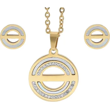 Souprava šperků Doria Set šperků z oceli zlatý K030