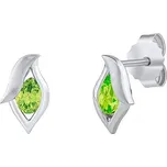 Stříbrné náušnice Chucky s přírodním zeleným olivínem FW15338EP