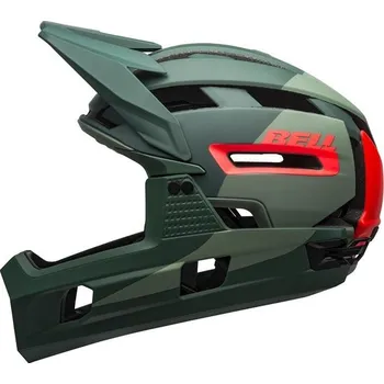 Cyklistická přilba BELL Super Air R Spherical 2024 Matte/Gloss Green/Infrared