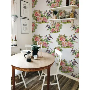 Tapeta Coloray Fototapeta Ptáci uprostřed růží Samolepící Fototapeta Vliesová 250 x 250 cm coloraydecor-f-as-93143551