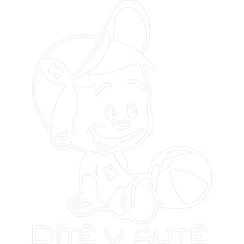 Samolepicí dekorace na vozidlo Dítě v autě Kluk s balónem samolepka na auto Oranžová Velikost A