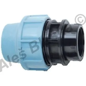 Instalatérský materiál DONSEN | PE (PP-S) spojka přímá s vnitřním závitem na polyetylénové trubky (polyš) (svěrná plastová) - 20x1/2" PE4707