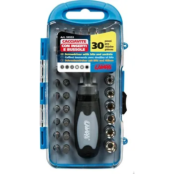 Dílna Praktická sada šroubovák s bity a nástavci LAMPA - 30 ks