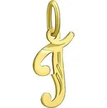 Zlatý přívěsek písmeno T SILVEGOBG10289T