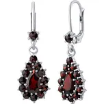 Luxusní stříbrné náušnice PERSEA s pravými granáty