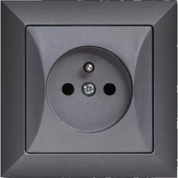 Stavebniny Timex Zásuvka OPUS style grafit kompletní