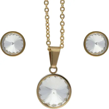 Souprava šperků Doria Set šperků z oceli zlatý K077