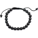 Černý náramek z lávového kamene - unisex KMM93656