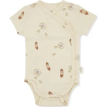 Kojenecký body Konges Slojd Konges Sløjd Zavinovací body s krátkým rukávem Saucisse Velikost: 3 měsíce Konges Sløjd Classic Newborn SS Body