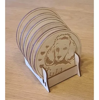 Podtácek Podtácky se stojánkem Pudl s vlastním jménem 6 ks