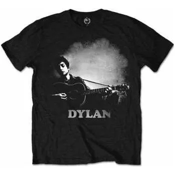 Pánské tričko Merch Bob Dylan: Tričko Guitar & Logo Bob Dylan XXL