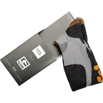 Pánské ponožky GLOBE ponožky - Yes/Pow Pow Sock Grey/Orange (GRYORG)