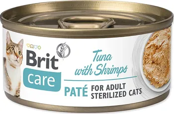 Krmivo pro kočku Brit Care Cat Adult Sterilized Tuna Paté with Shrimps 70 g