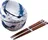 Made in Japan Set misek s hůlkami 500 ml 2 ks, Blue & White