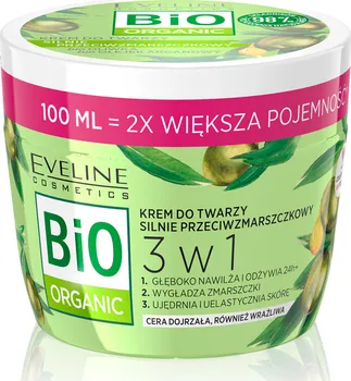 EVELINE COSMETICS BIO Organic 3v1 vyhlazující krém proti vráskám 100 ml