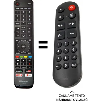 Dálkový ovladač Hisense EN3G39 náhradní dálkový ovladač pro seniory
