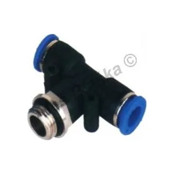 Hadicová spojka Pneumatická nástrčná spojka T-kus EPB vnější závit na vzduch (rychlospojka) - průměr 12x3/8" EPB