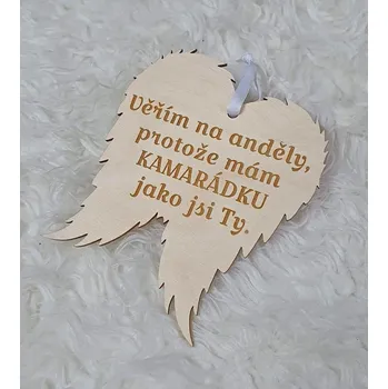 Křídla anděla Věřím na anděly, pro kamarádku