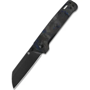 Pracovní nůž QSP knife Penguin, zavírací nůž s klipem, CF modrý, černá čepel QS130-UBL