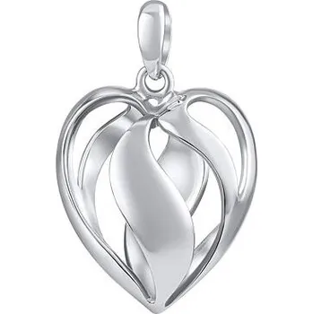 Přívěsek Stříbrný přívěsek srdce Layla FW15131PW