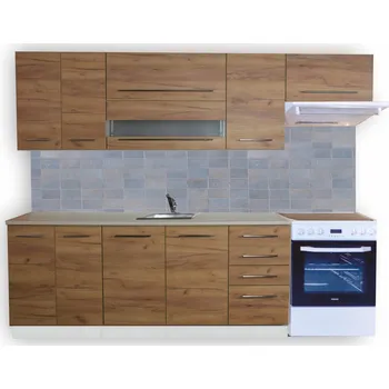 Kuchyňská linka Kuchyňská sestava craft oak/bílá alpská 240 SILVER