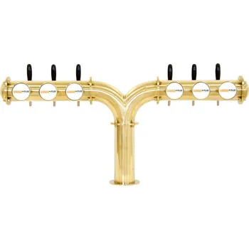 Příslušenství pro výčepní zařízení Varia-Plus Výčepní stojan Y6 zlatý komplet kohouty pákové medailony LED čelní přímé dochlazení kohoutů