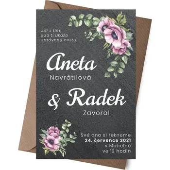 Svatební dekorace Kamenné oznámení ROSALIE