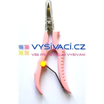 Krejčovské nůžky nůžky vyšívací se zahnutou ostrou špičkou ergonomické, délka 12cm množství: 1 kus - barva růžová *** SKLADEM 2 kusy