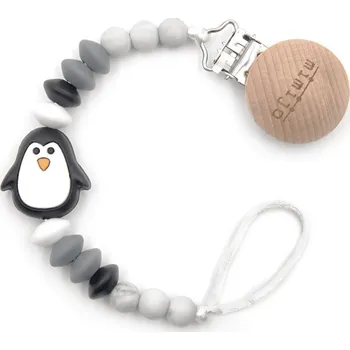 Mimijo Klip na dudlík černý tučňák