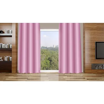 Závěs Orbytex Zatemňovací závěs hotový - duha starorůžová 11 Rozměry: Š/V 145x150 (1ks), Vršek závěsu: KROUŽKY