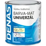 UNIVERZÁL-MAT vrchní barva na dřevo, kov a beton, 0100 bílá, 0,3 kg