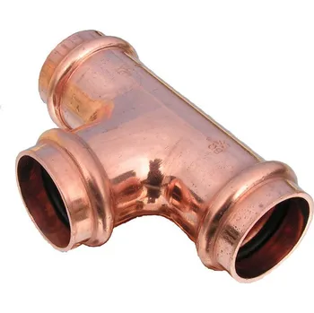 Fitinka EFFEBI - Itálie | CU měděný T kus FxFxF , lisovací, PRESS, na měď trubky - 28mm CP.9130