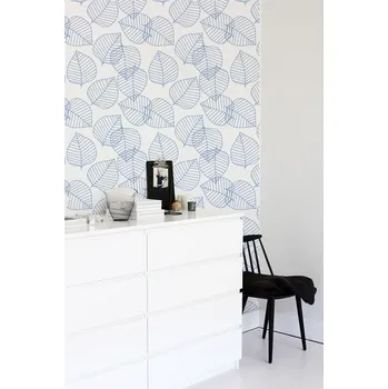 Tapeta Coloray Fototapeta Modré lístky ve větru Samolepící Fototapeta Vliesová 250 x 250 cm coloraydecor-f-as-132169252