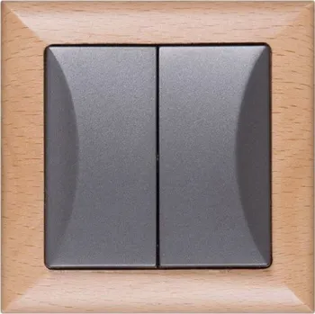 Stavebniny Timex Vypínač OPUS style č.5 buk - grafit kompletní
