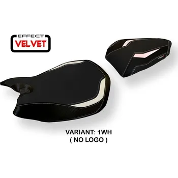 Moto sedlo TPZ Italia Potah sedla Ducati Panigale Ducati Panigale 959 (16-18) Seul velvet model potah sedla: bez loga 1WH (white)